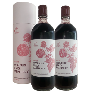100% PURE BLACK RASPBERRY JUICE (2 BOTTLES)