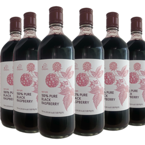 100% PURE BLACK RASPBERRY JUICE 1 CARTON (6 BOTTLES)